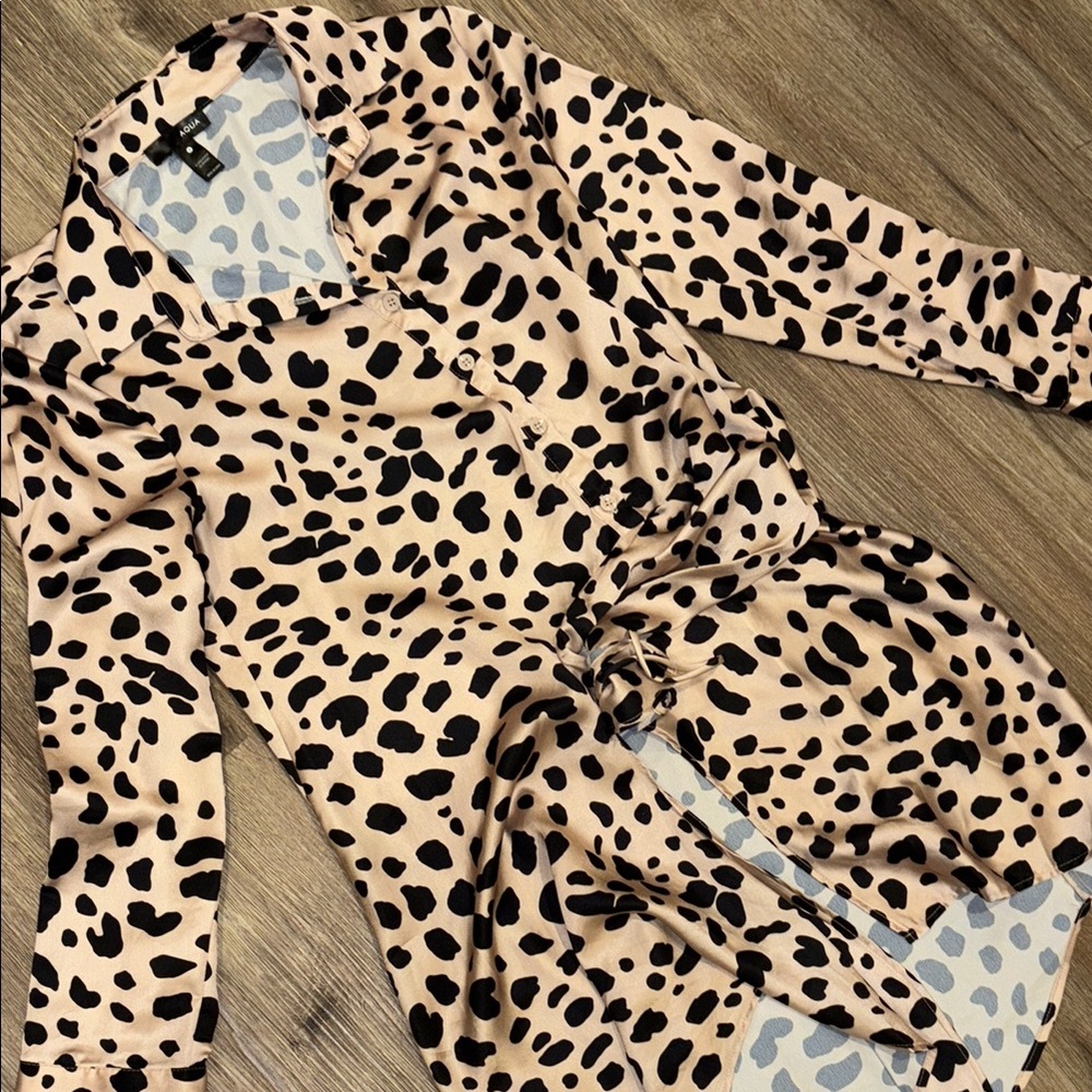 Aqua Animal Print Blouse